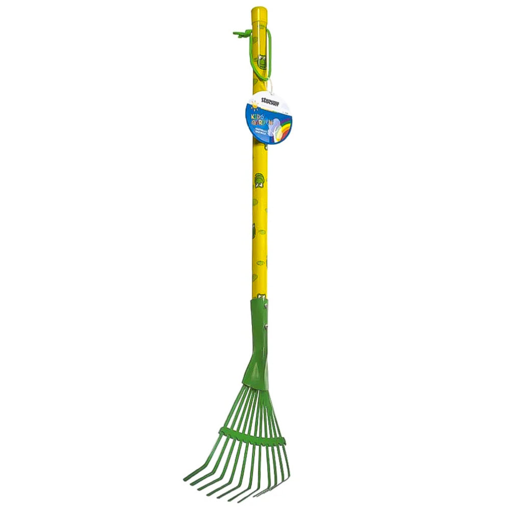 Rastrello Per Fogliame Per Bambini Verde/Giallo
