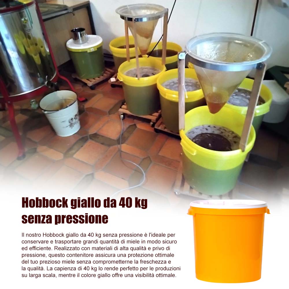 Hobbock giallo da 40 kg senza pressione