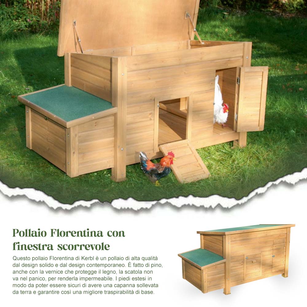 Pollaio Florentina con finestra scorrevole