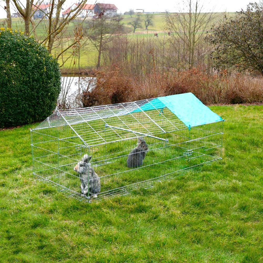 Recinto da esterno con barriera anti-fuga con 2 porte