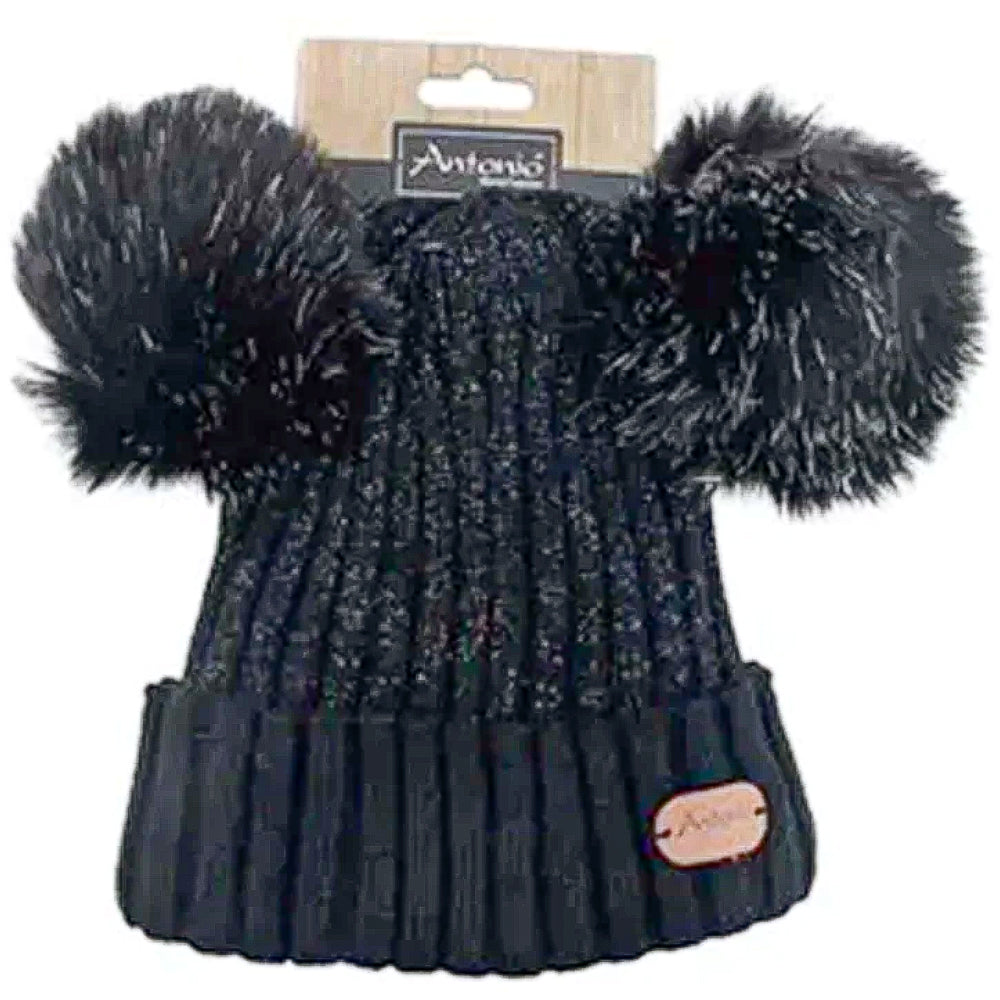 Cappelli Cappello Donna + 2 Pom Pom