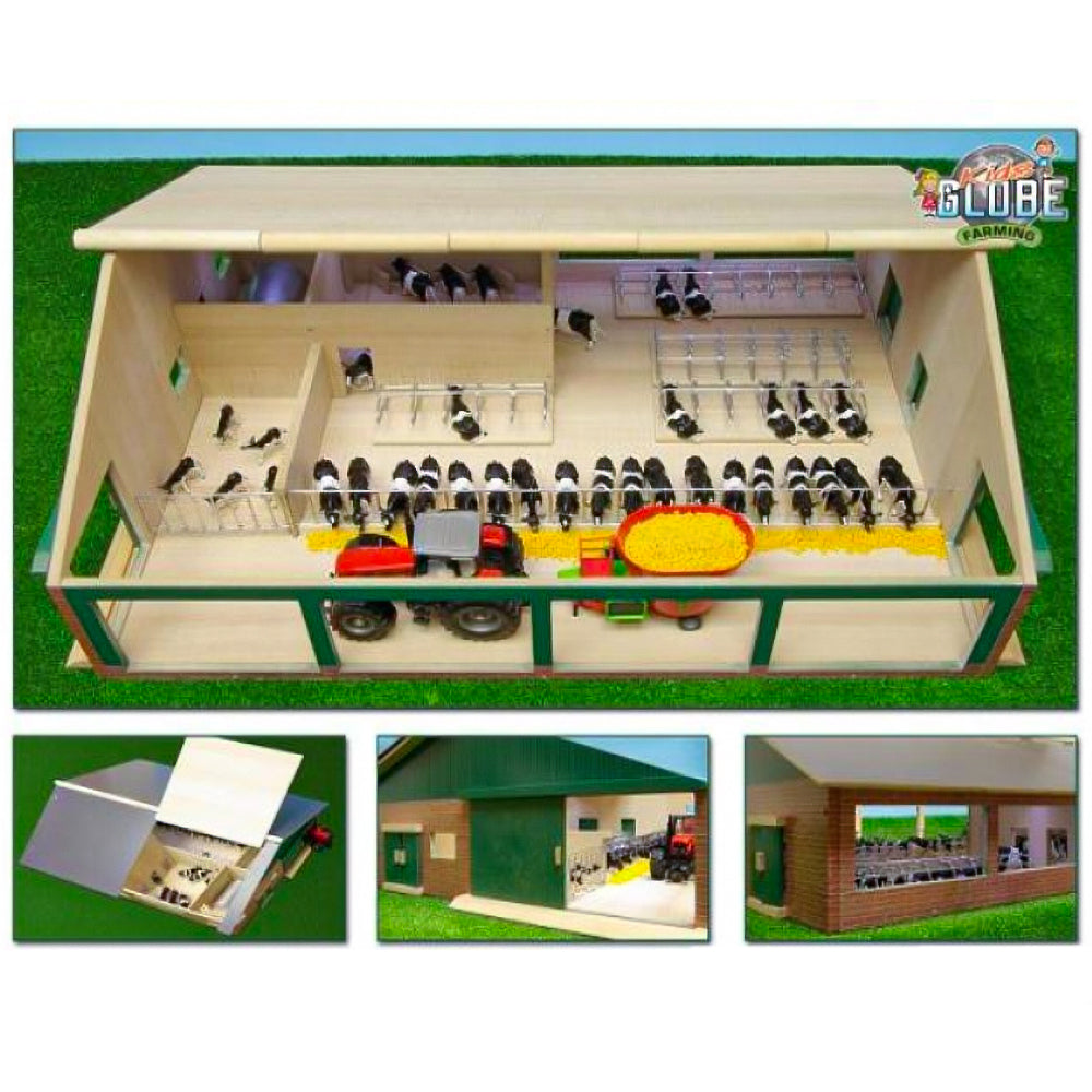 Kids Globe Stalla Ligboxen con unità di mungitura (scala 1:32)