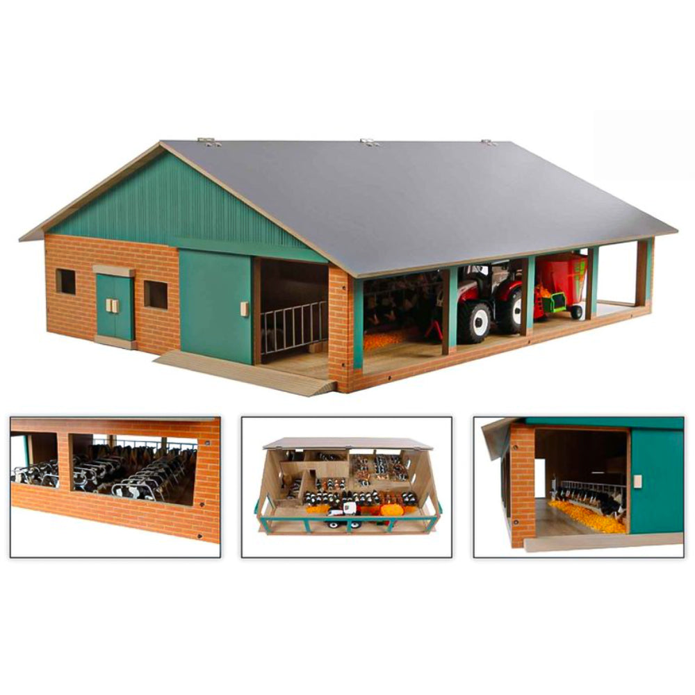 Kids Globe Stalla Ligboxen con unità di mungitura (scala 1:32)