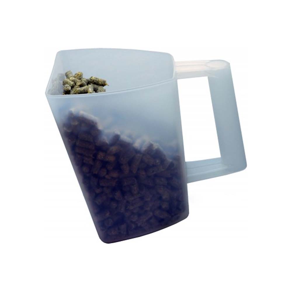 Paletta plastica trasparente per mangime da 2 kg