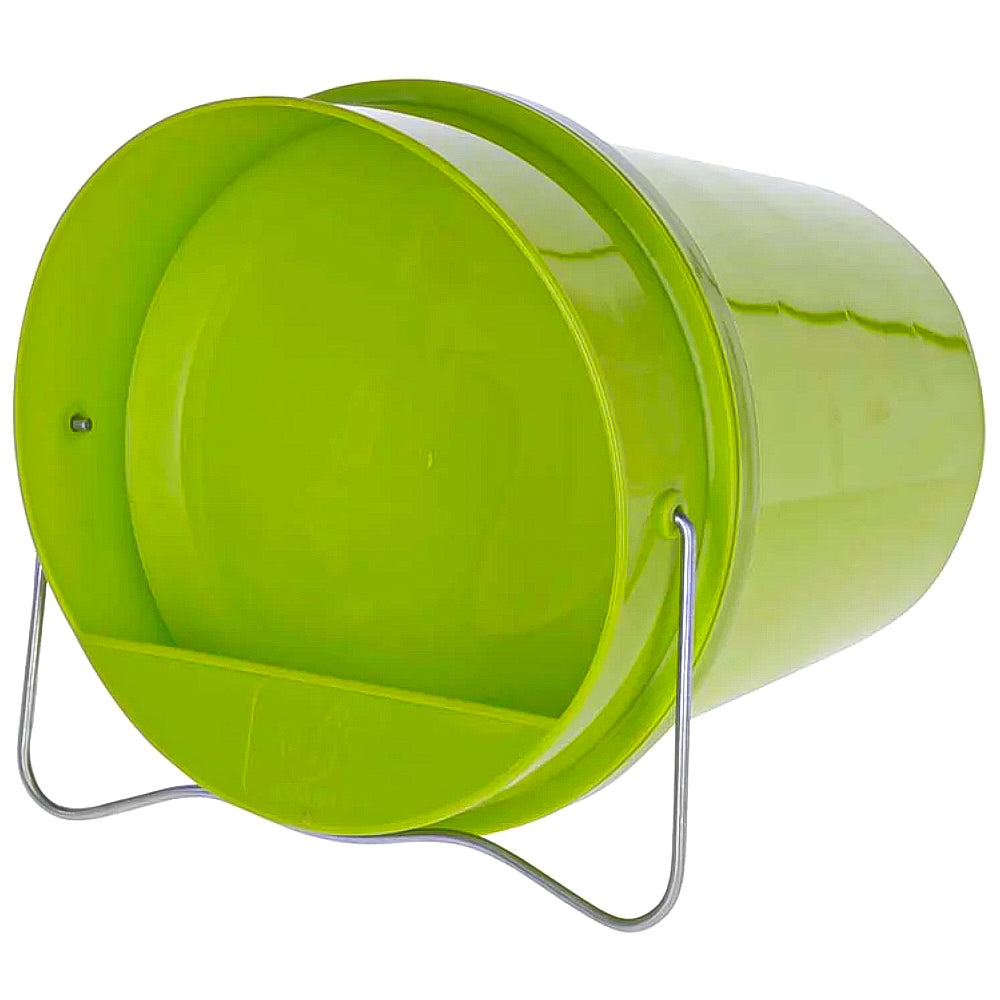 Bevitore a Secchio in Plastica 6 L. (Verde) – Resistente per Pollame con Coperchio Rimovibile