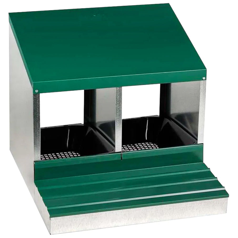 Nido con Cestino per Galline Ovaiole in Metallo e Plastica