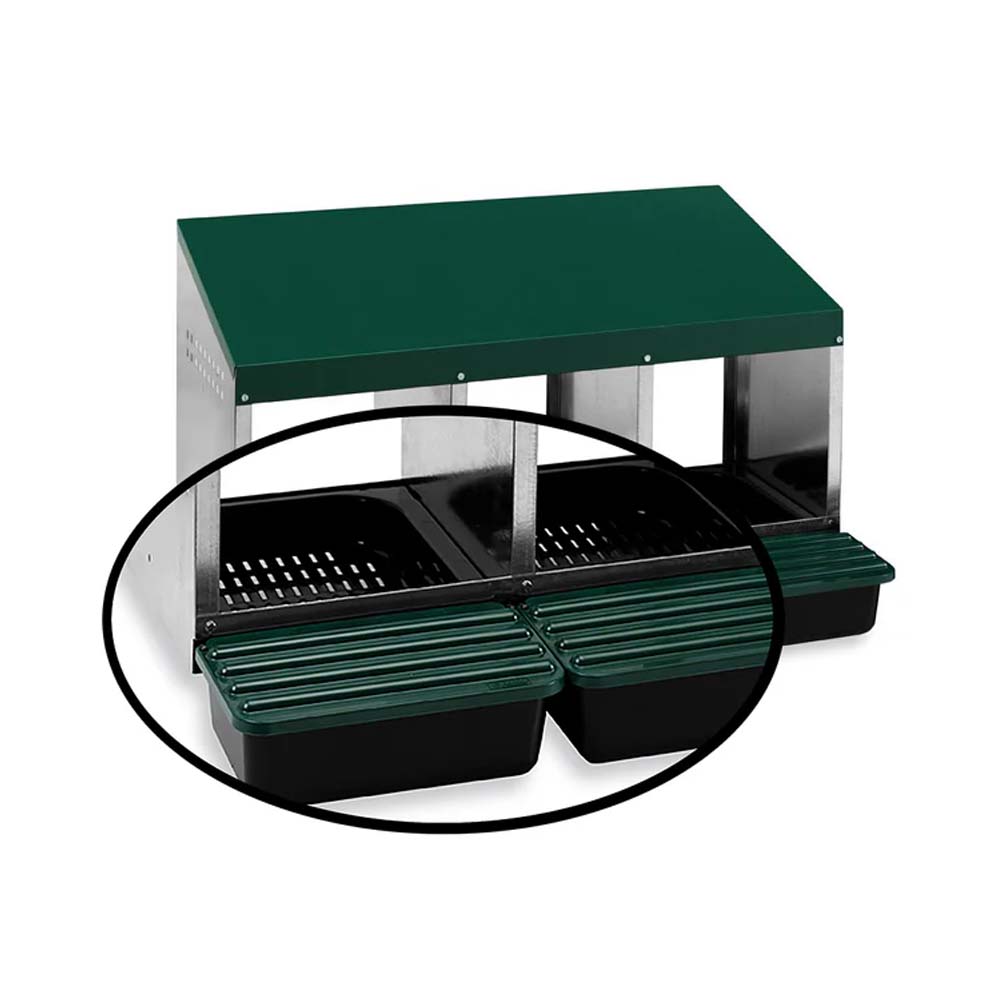 Nido con Cestino per Galline Ovaiole in Metallo e Plastica