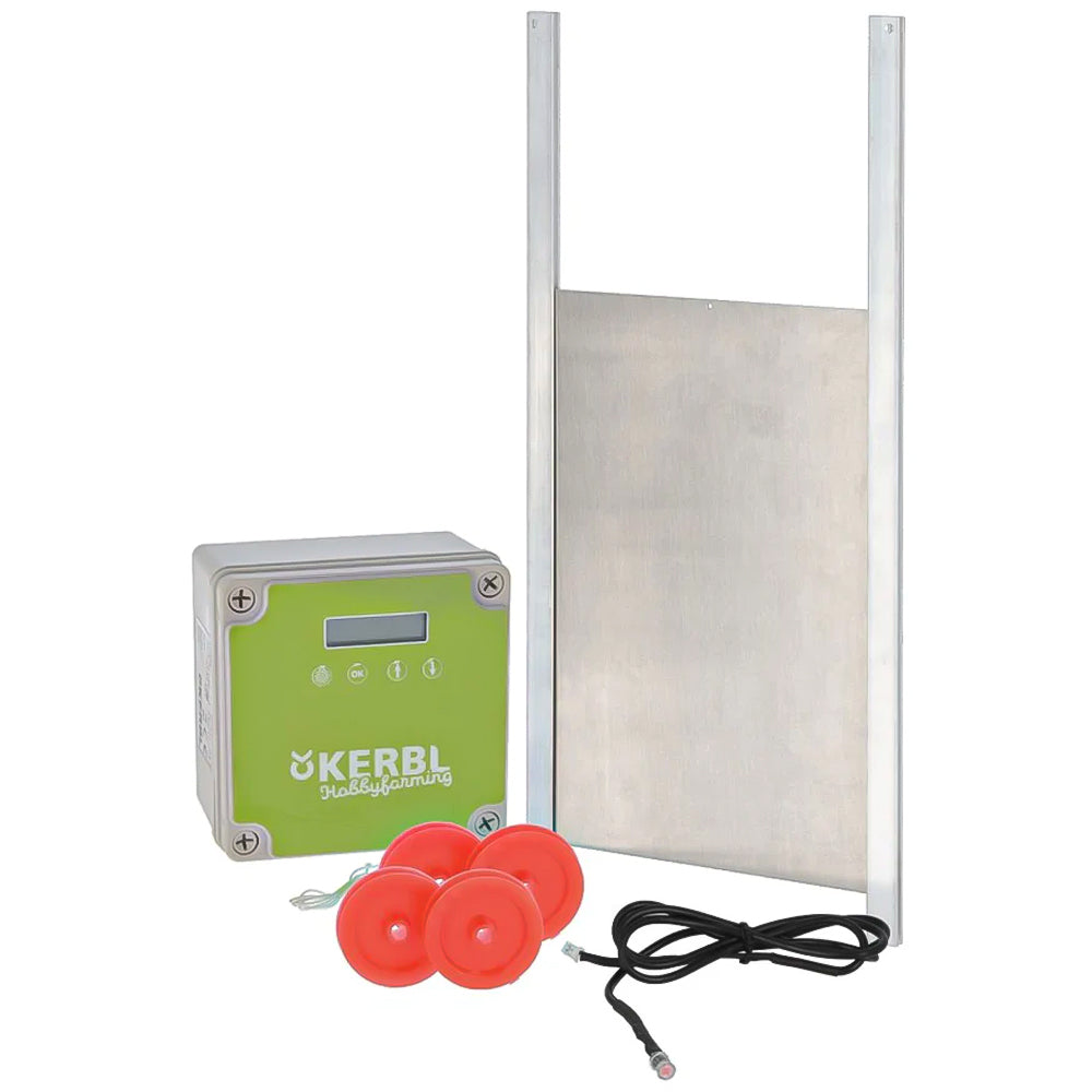 Produktbild von Automatische Hühnerstall-Türsteuerung IP44 – Mit Timer, Lichtsensor & Fernbedienung (50 M) Für Geflügel