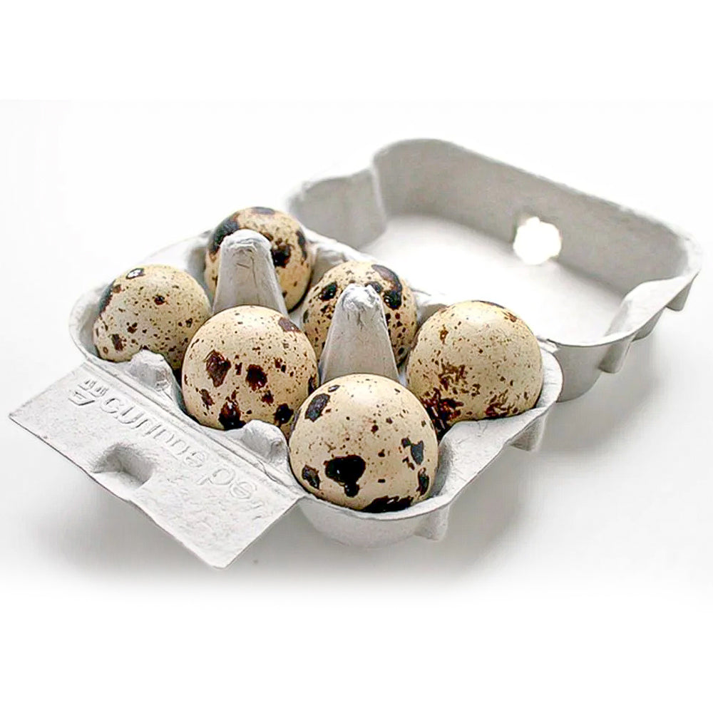 Cartone per 6 e 12 Uova di Quaglia Grigio – Confezione in Cartone Ecologica