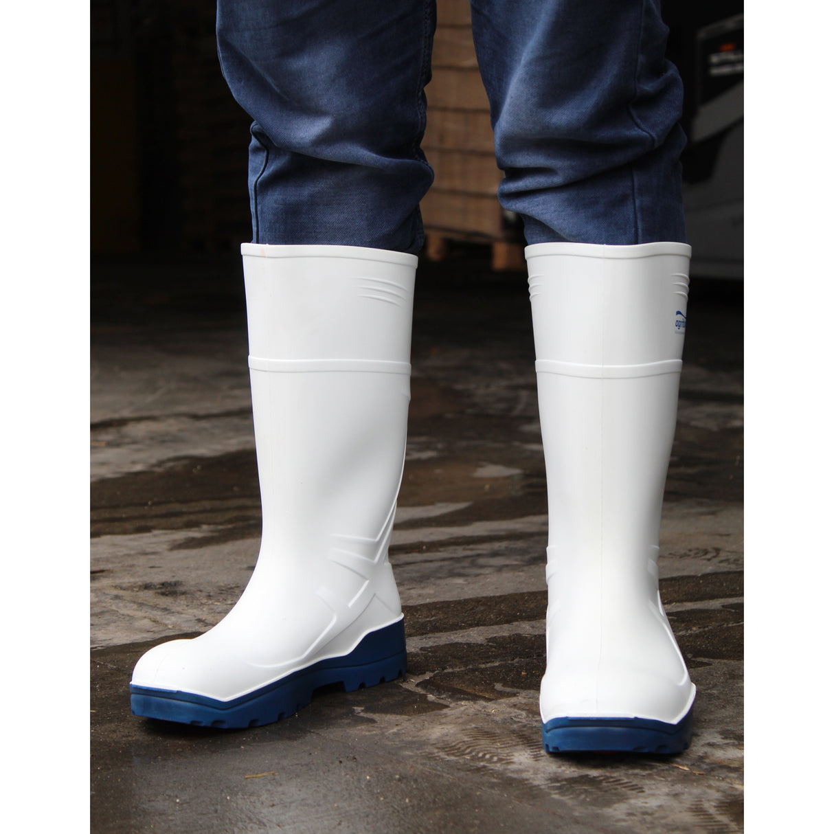 Stivali Agritura Scarpe da Lavoro S4 Alte Bianche in Poliuretano per Protezione Superiore