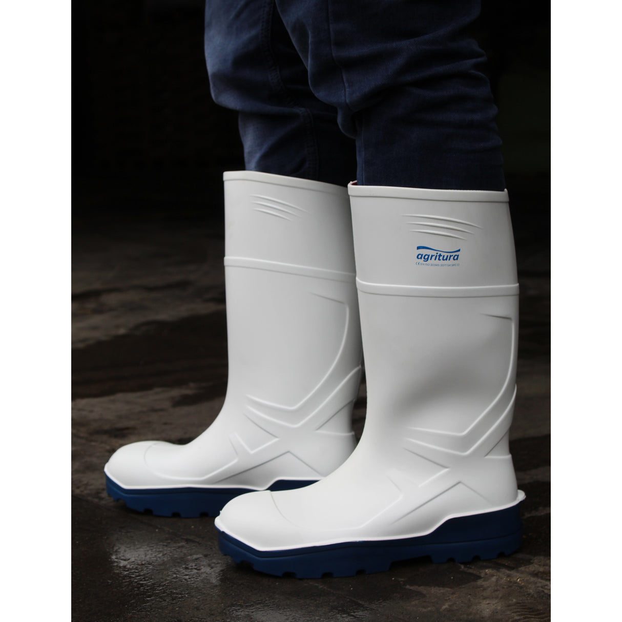 Agritura Stiefel S4 Hohe weiße Polyurethan-Arbeitsschuhe für hervorragenden Schutz