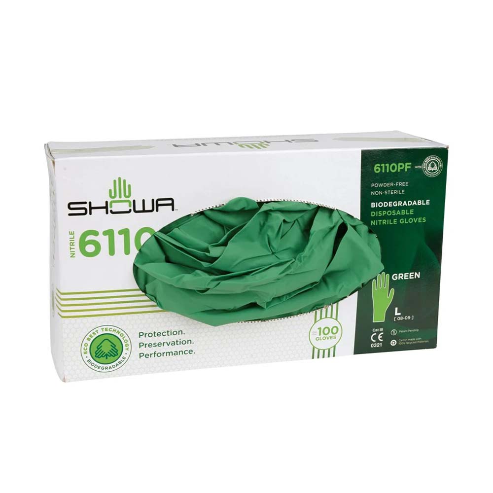 Guanti Monouso in Nitrile Biodegradabile SHOWA 6110PF