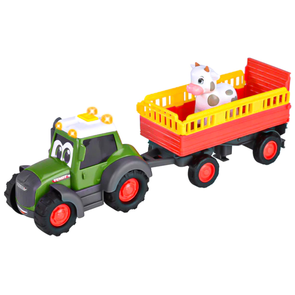 ABC Fendt Trattore con Rimorchio Animali – Giocattolo Agricolo per Bambini