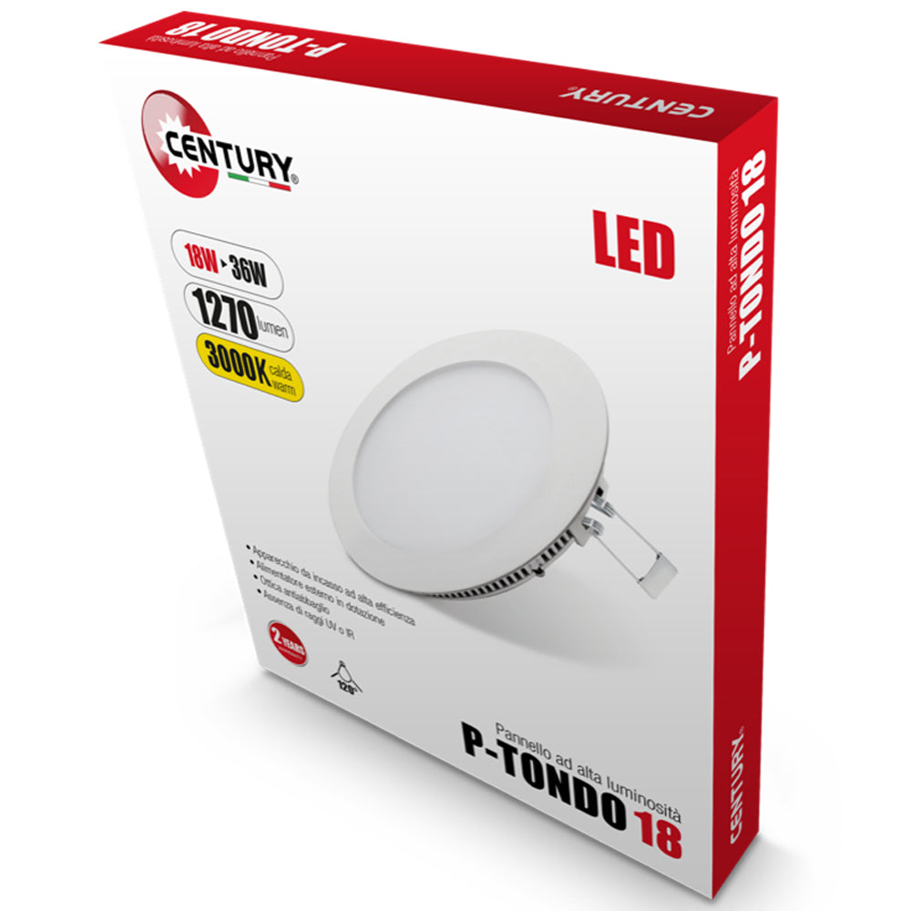 Plafoniera LED Rotonda 18W/24W – 3000K – 1440/1920Lm – Ø225/Ø300mm – IP20