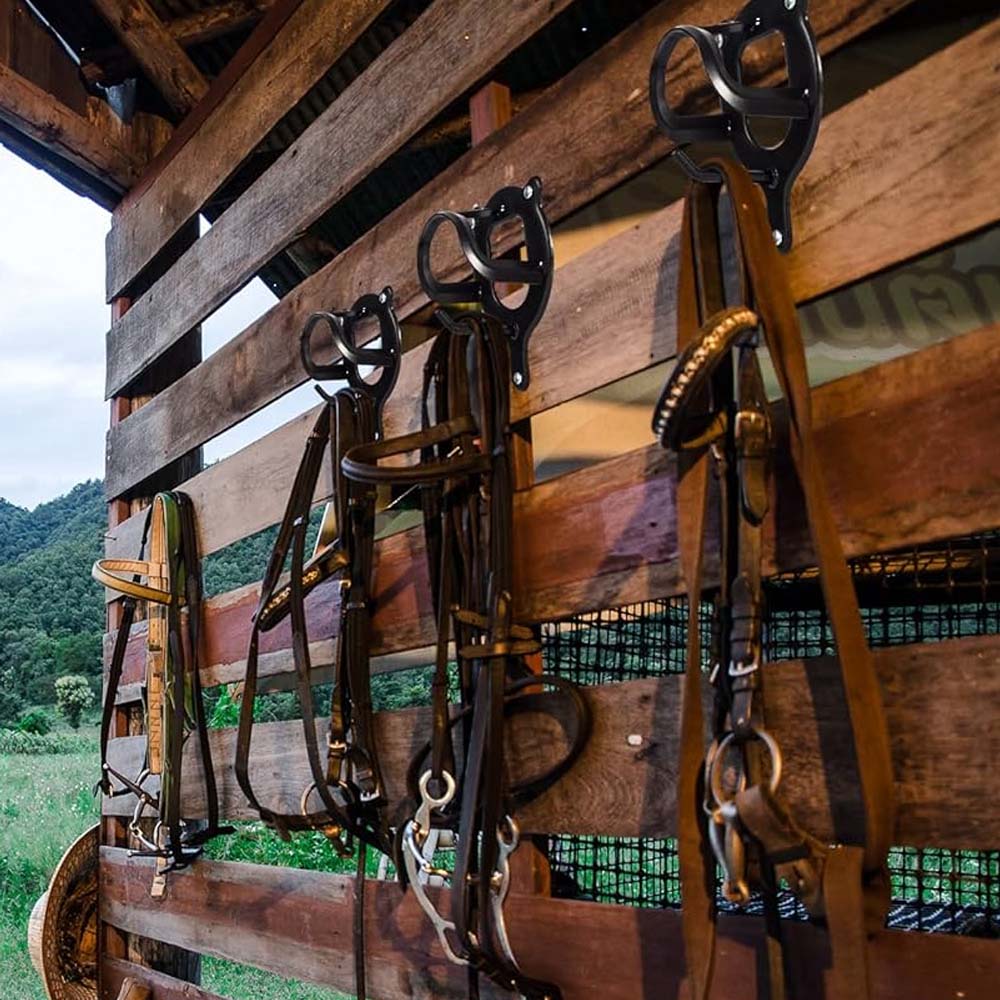 Supporto per briglia metallo nero