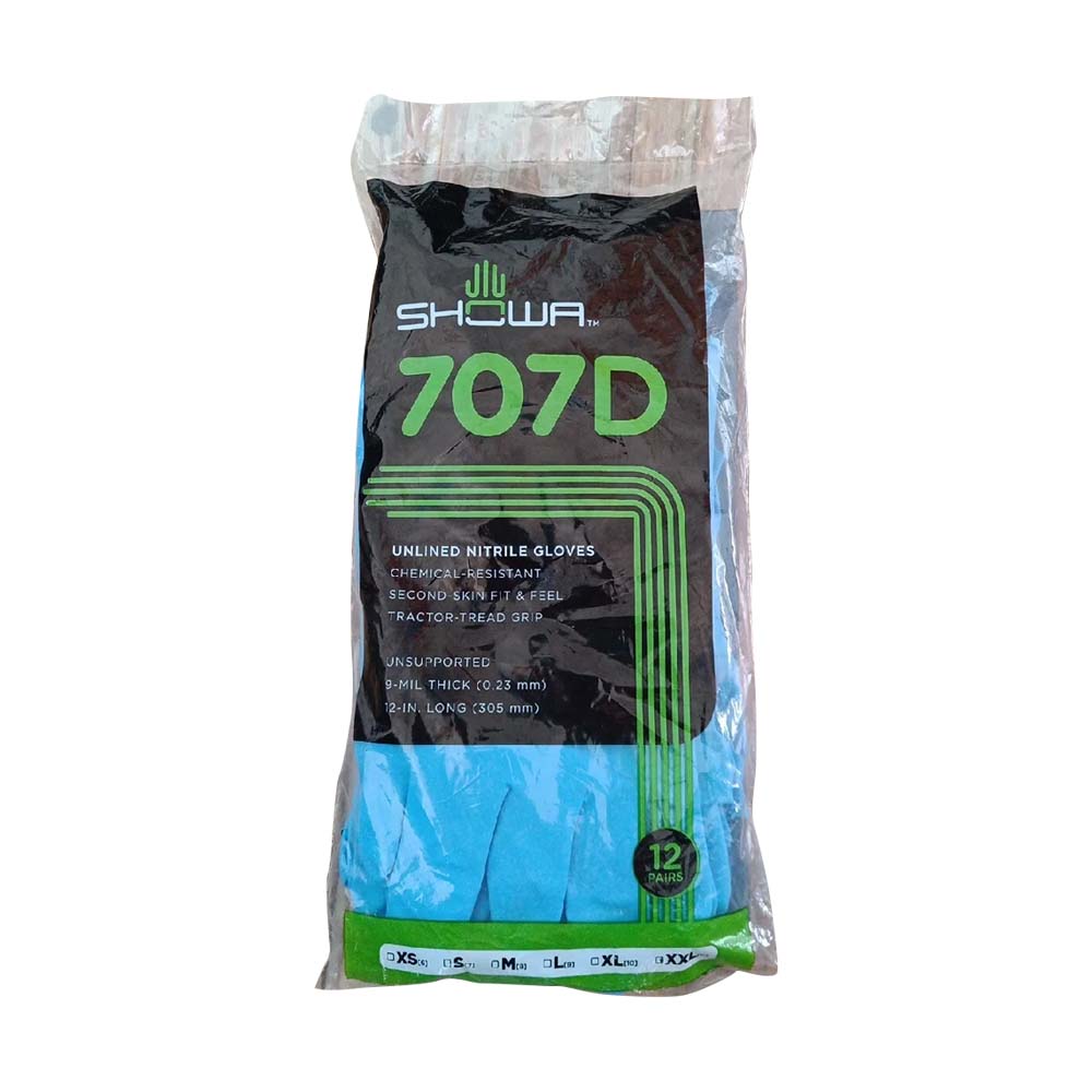 Guanti showa 707D nitrile non supportati 1 paio