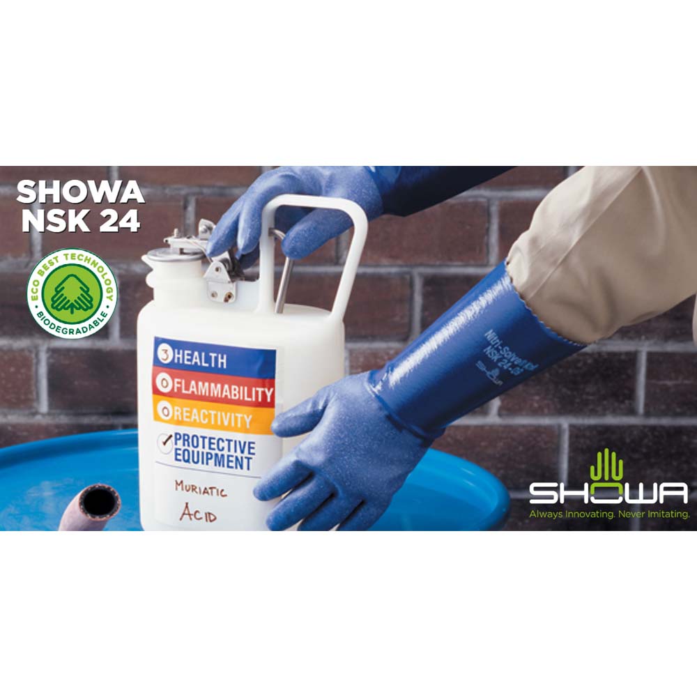 Guanti Showa NSK 24 - superficie ruvida sulla mano