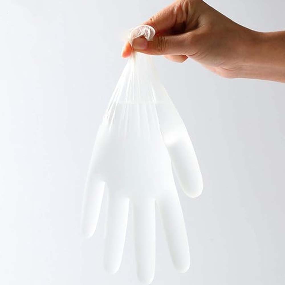 Guanto monouso in vinile per allergici al lattice