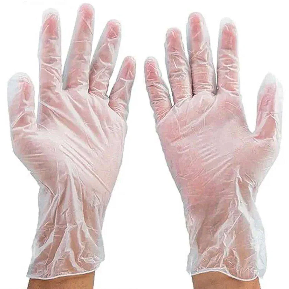 Guanto monouso in vinile per allergici al lattice