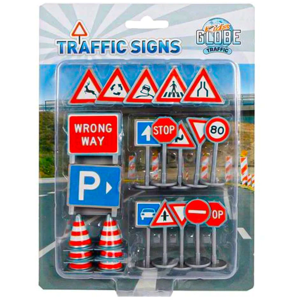Kids Globe Traffic Set 25 Pz Segnaletica Stradale Un'avventura educativa per i piccoli conducenti - 570280