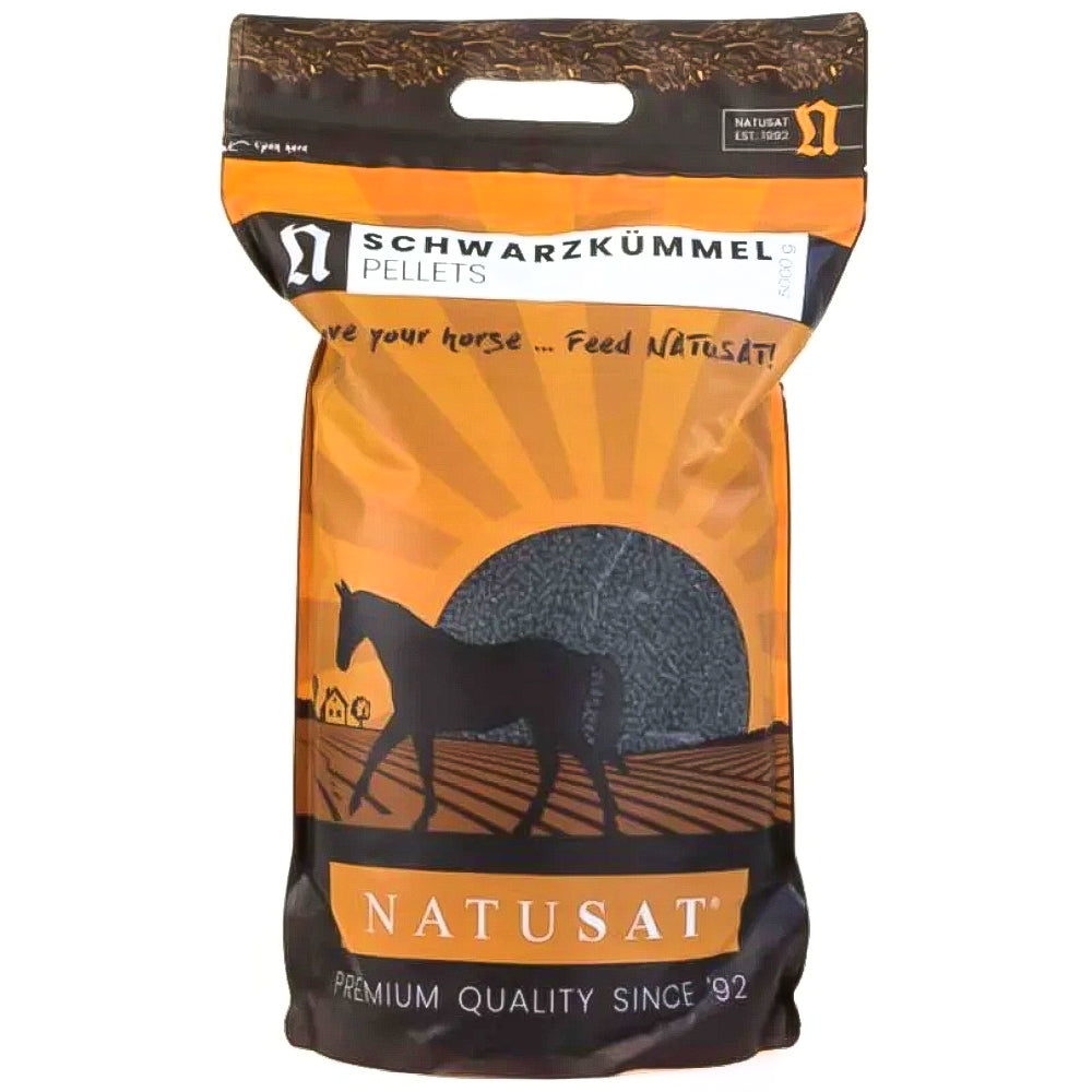 Natusat Schwarzkümmel Pellets di cumino nero mit Erbe aromatiche Mangime per Cavalli 5kg