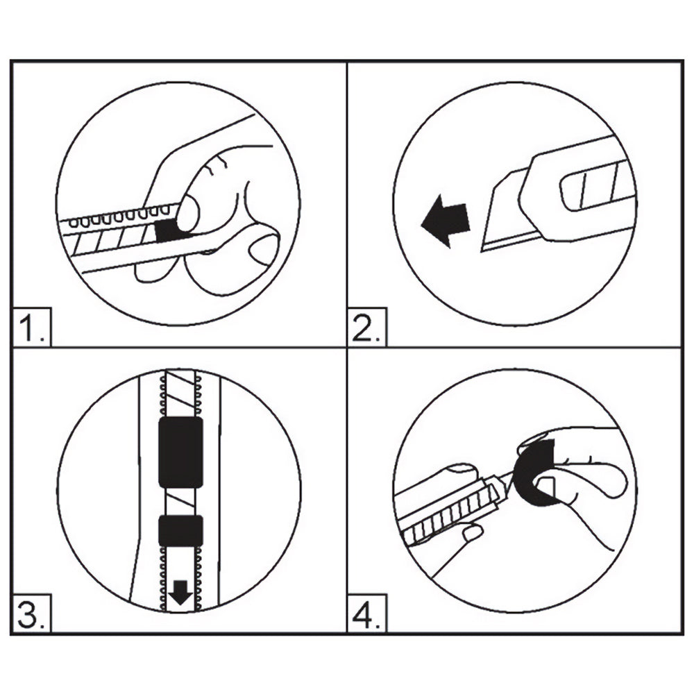 Taglierino a scatto 2 pezzi 9 e 18mm