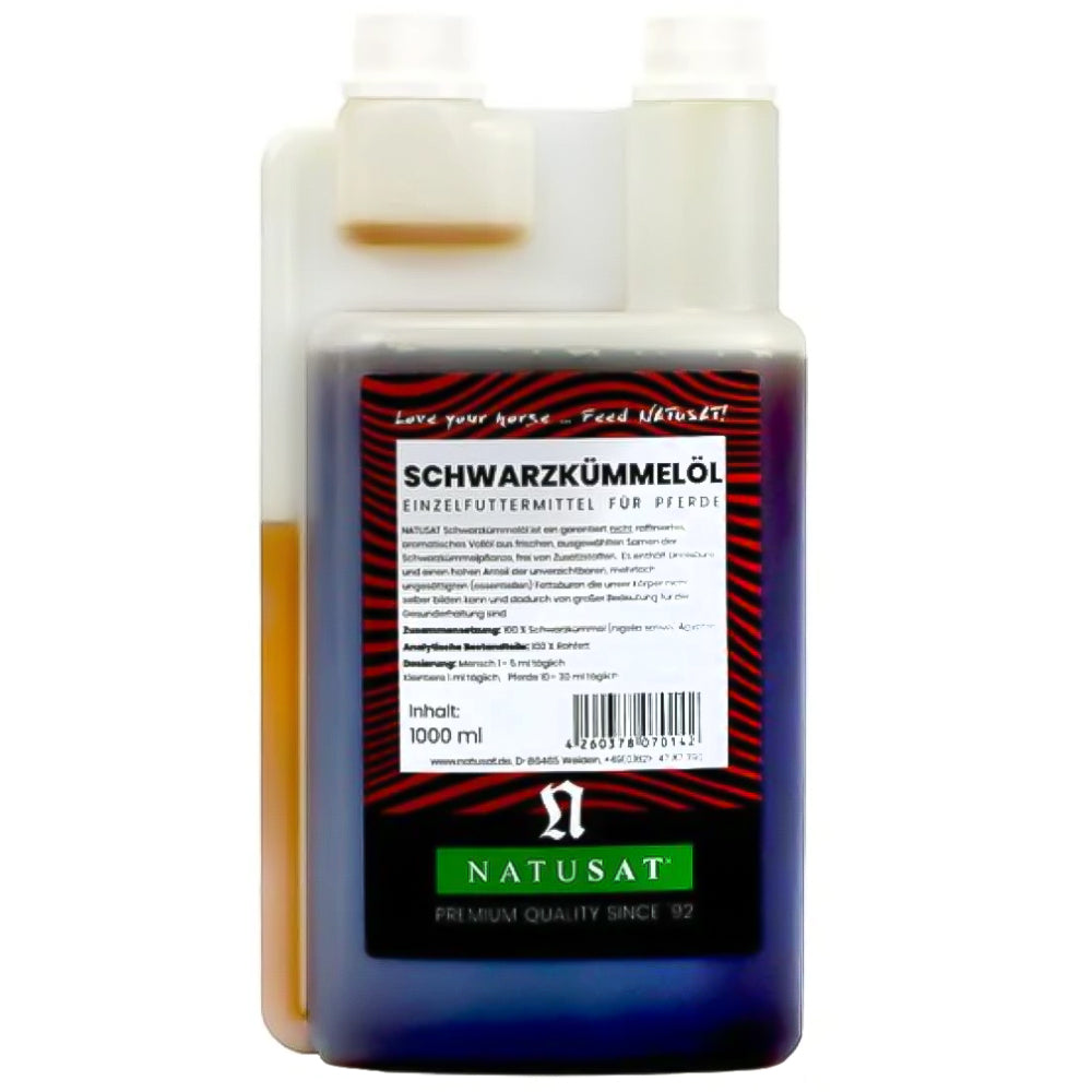 Natusat SchwarzkümmelÖl Premio 1L Olio di cumino nero per cavalli