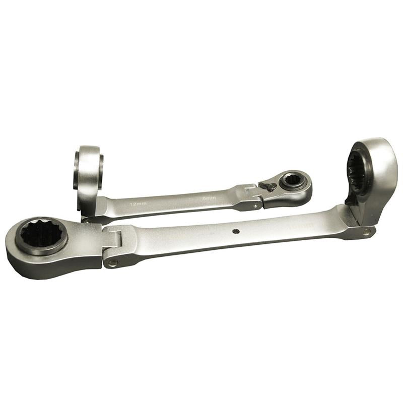 Set di Chiavi a Cricchetto Flessibili - 2 Pezzi, 8 Misure