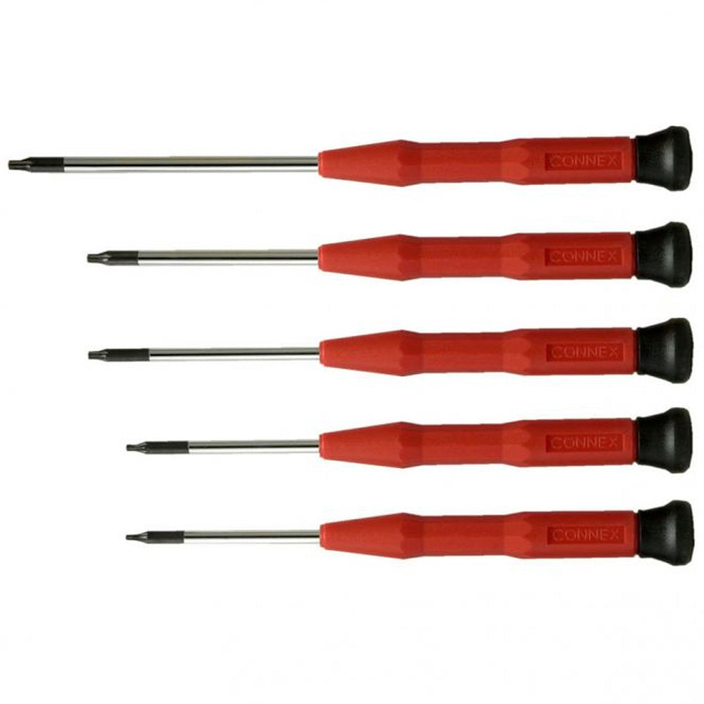 Set 5pz Cacciaviti Precisione - Phillips, Pozidriv, a Taglio Piatto, Acciaio Cromato-Vanadio