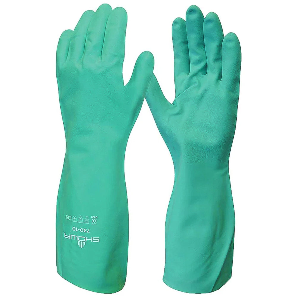 Chemikalienbeständige Handschuhe Showa 730 – mit Nitril-Baumwolle gefüttert – agritura