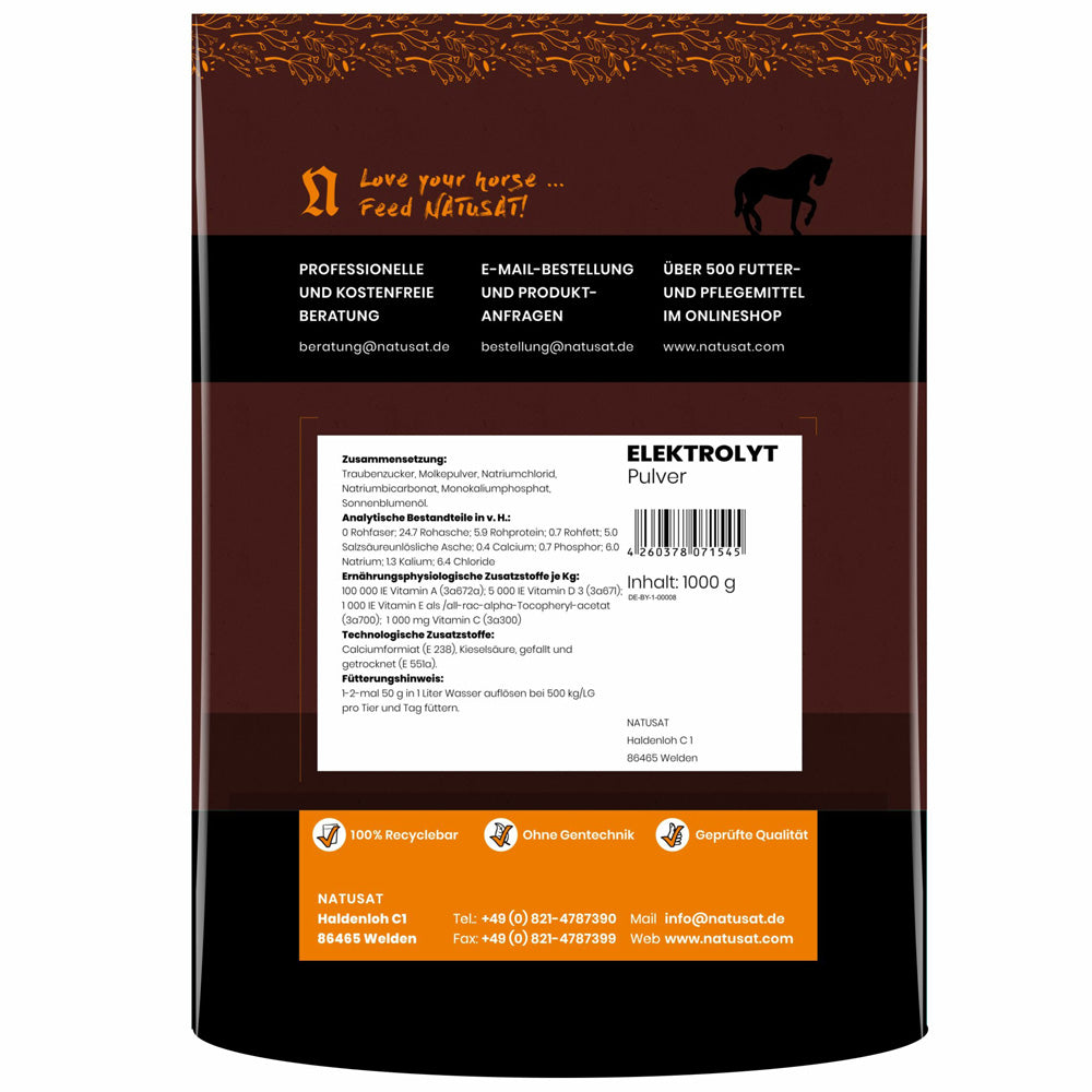 Natusat Electrolyte Powder for Horses 1kg