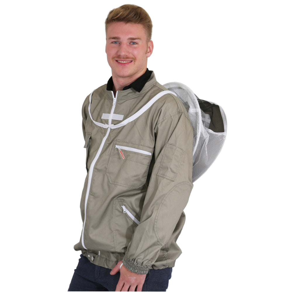 Bieno®Protect Camicia Protettiva KHAKI con Cappuccio e Tasche