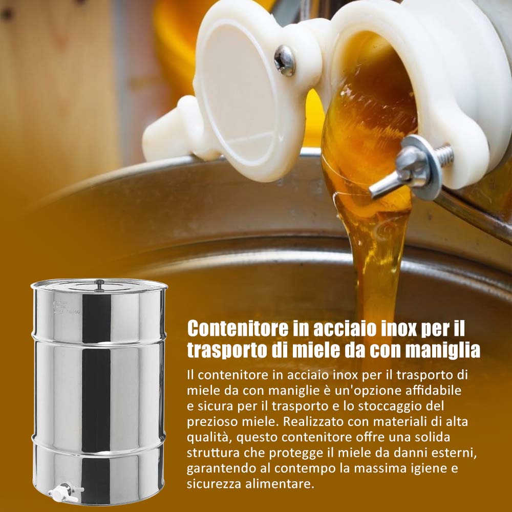 Contenitore in Acciaio Inox SAF per Miele con Coperchio
