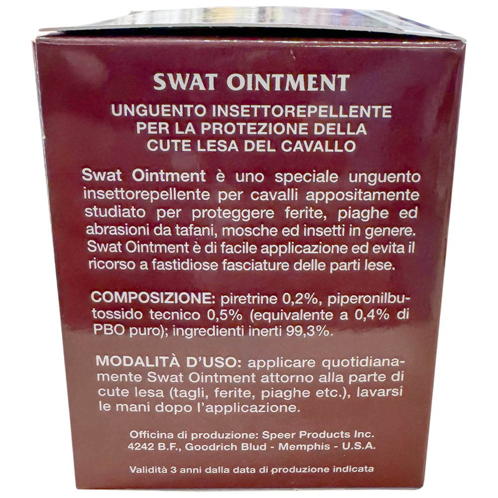 SWAT Mosche Unguento Repellente per Mosche Clear e Originale per Cavalli 200g