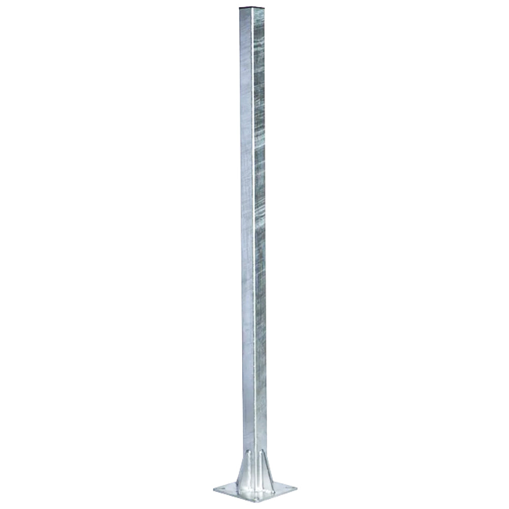 Palo Quadrato con Piastra di Base – Supporto in Acciaio Zincato 60mm