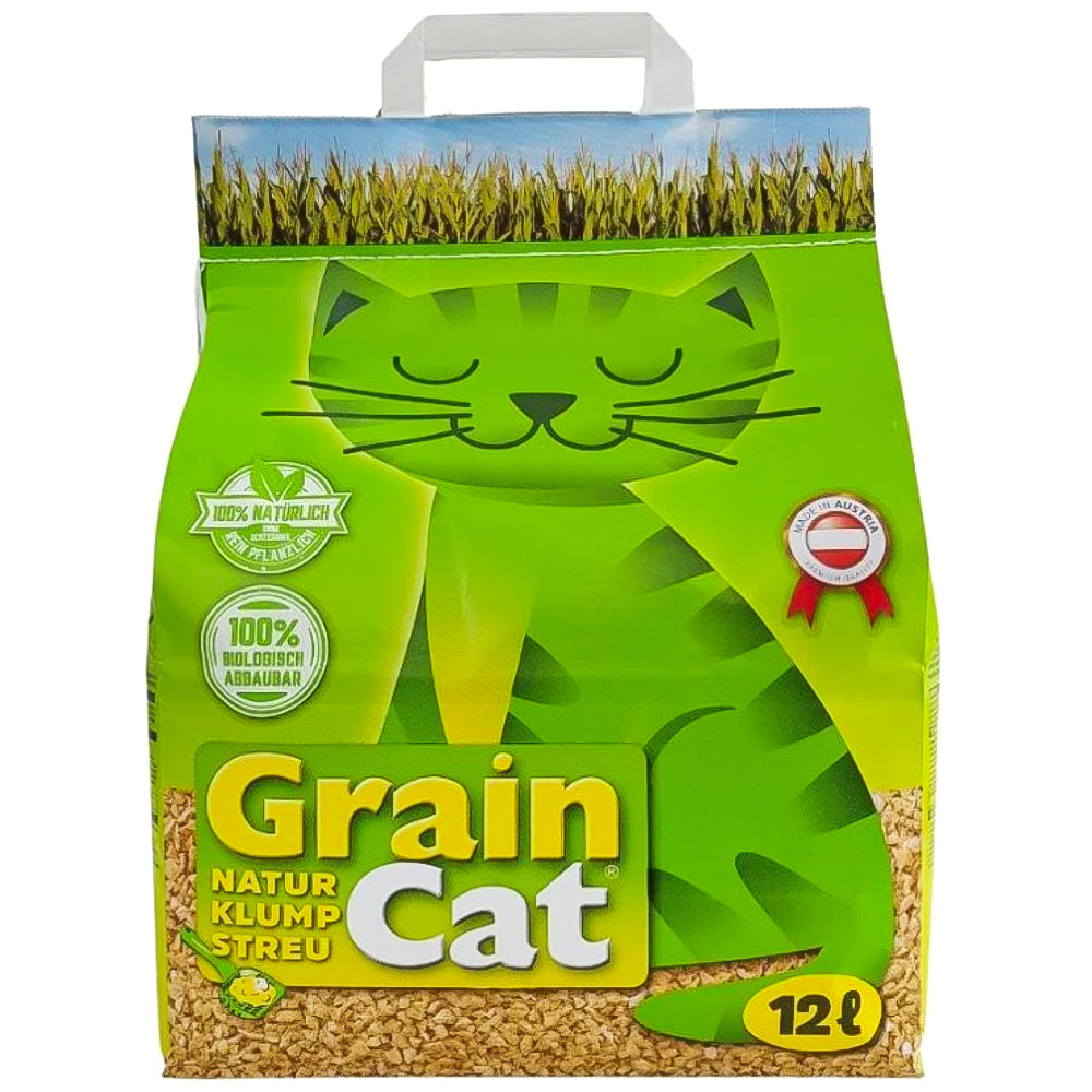 Graincat Lettiera Naturale Gatti Naturliches Katzenstreu - Biodegradabile 12L