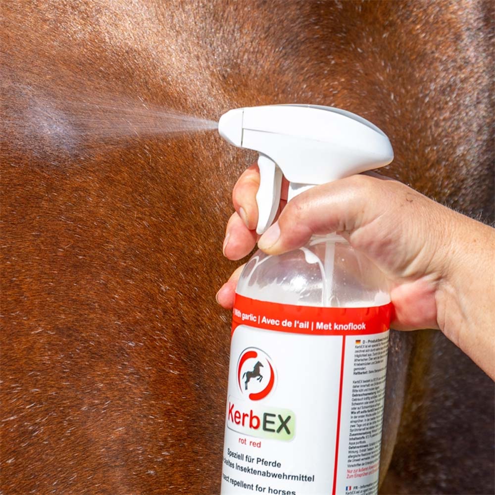 Kerbex rosso con aglio I repellente insetti I antimosche per cavalli