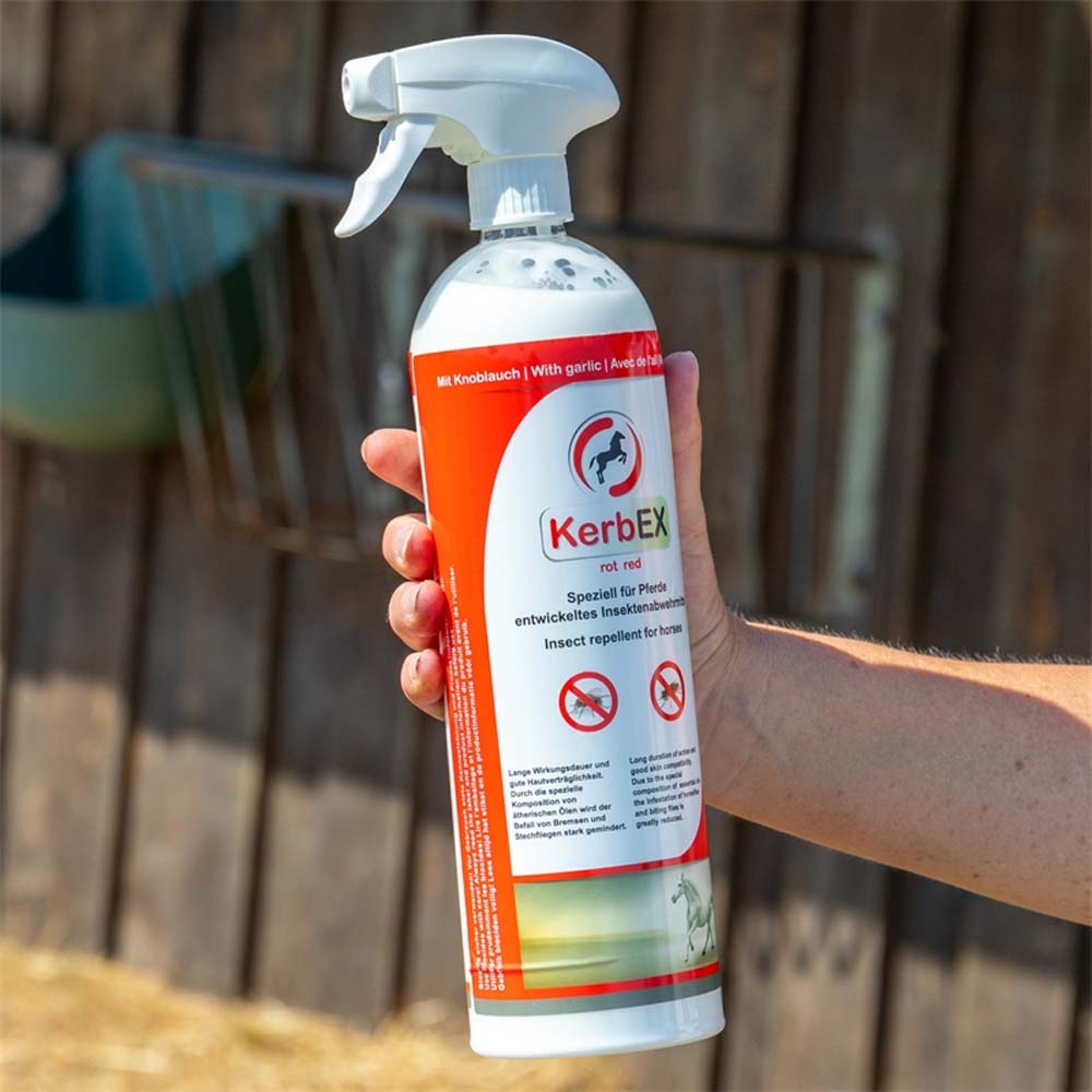 Kerbex rosso con aglio I repellente insetti I antimosche per cavalli