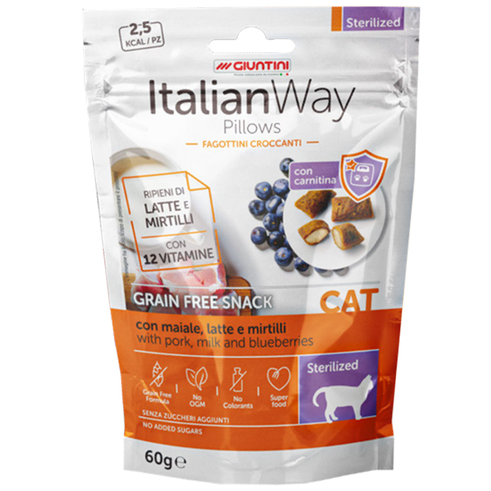 ItalianWay Pillows Grain Free Snack per Gatti 60g
