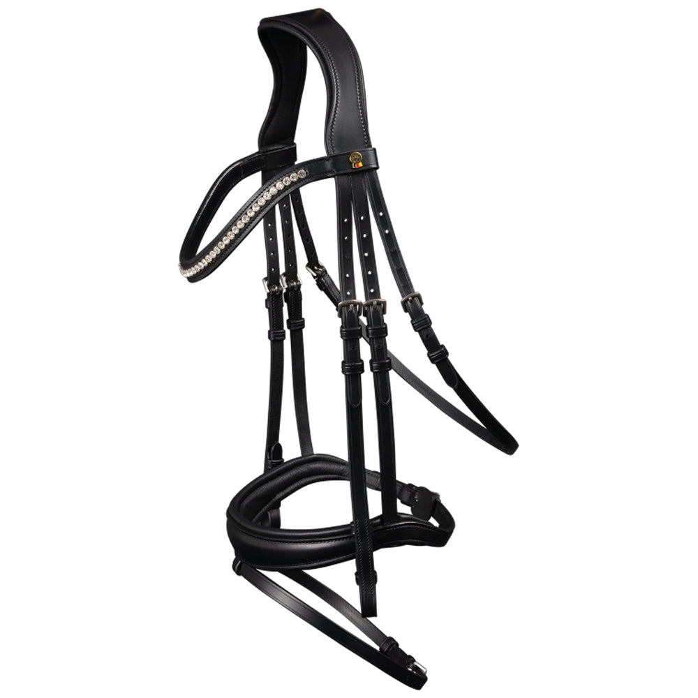 Briglia Filetto S-Line Essential in Pelle Nera