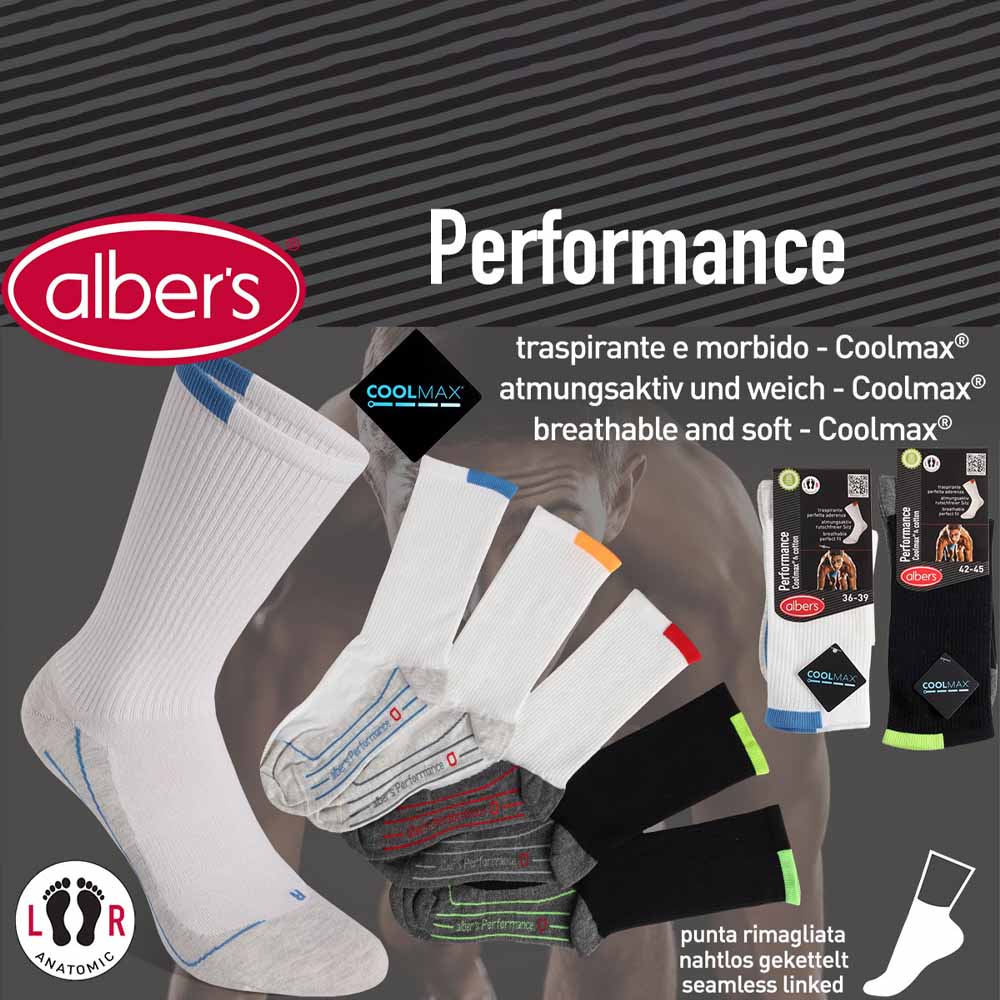 Calzini sportivi performance coolmax di alber