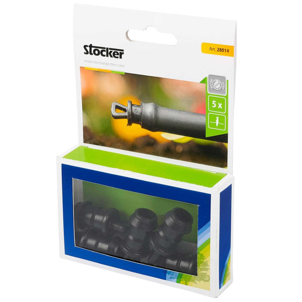 Tappo terminale per impianto Irrigazione 13 -16mm compatibile per orto confezione 5 pezzi