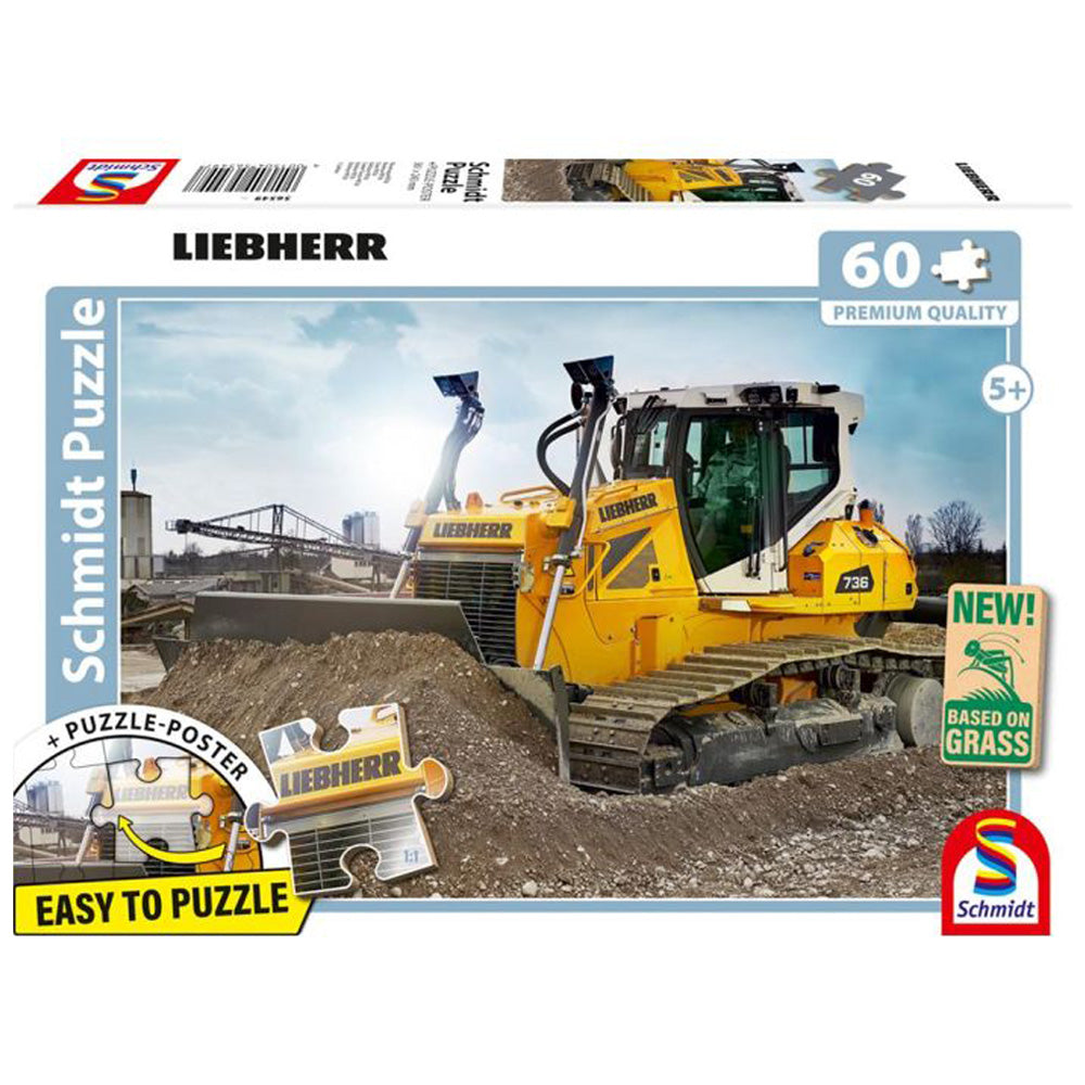 Agritura puzzle per bambini LIEBHERR PR736 bulldozer 60 Pezzi & L580 caricatore 200 pezzi