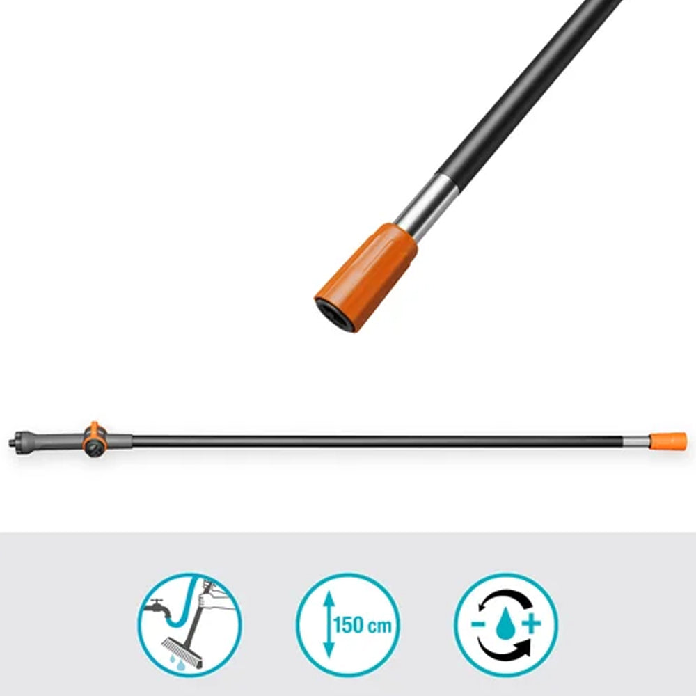Manico cleansystem M gardena con collegamento acqua per la pulizia di ampie superfici