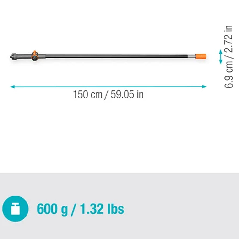 Manico cleansystem M gardena con collegamento acqua per la pulizia di ampie superfici