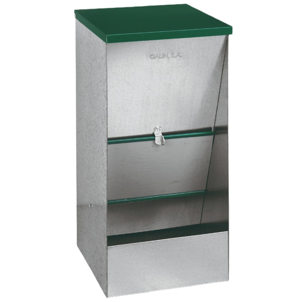 Dispenser di cibo per cani taglia media tolva in acciaio zincato da 20L gaun, antiroditore e facile da pulire