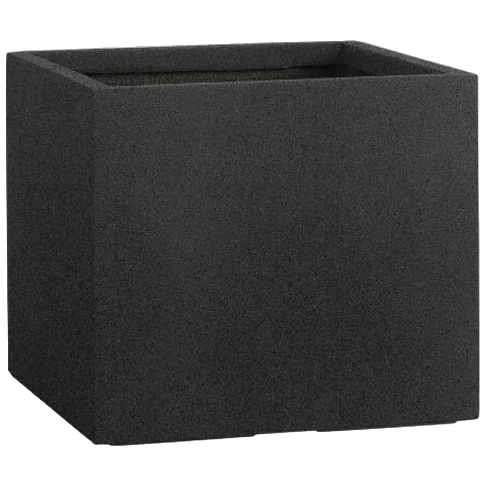 Granite CUBE Planter – Modern Square Flower Pot for Outdoors