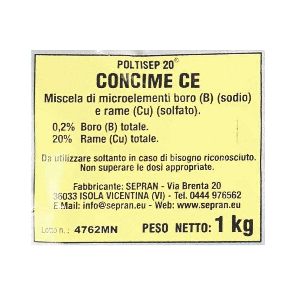 POLTISEP 20RR Concime Fogliare con Microelementi - 1kg