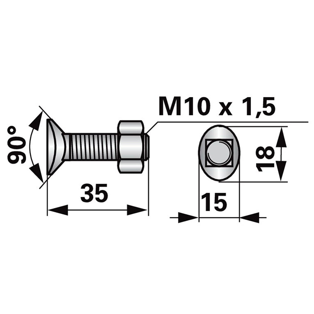 Vite Planetaria M10 con Collo Quadro