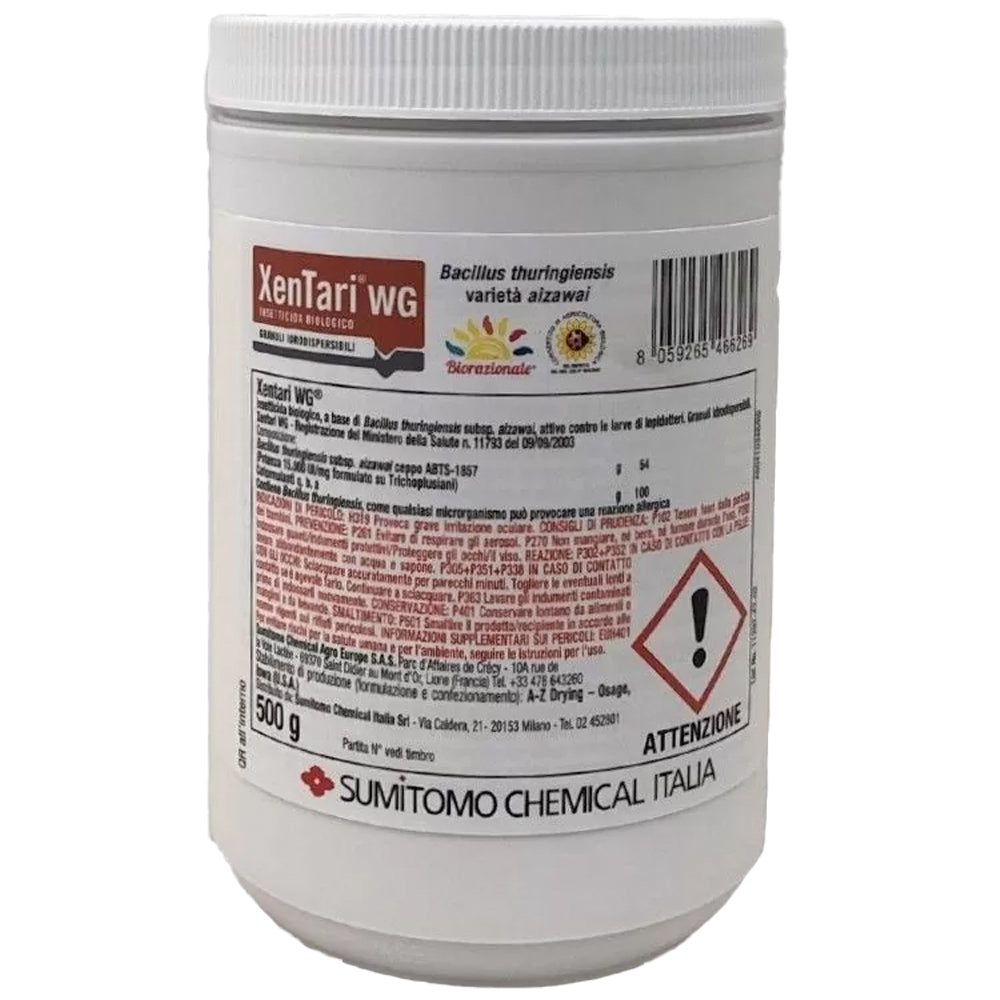 Sumitomo Xentari WG 500g P.S. – Insetticida Biologico per il Controllo dei Lepidotteri